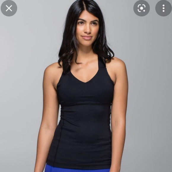 lululemon athletica Tops - Lululemon Crisscross Activewear Tank Top Black Size 8